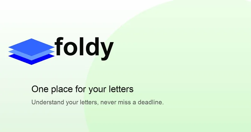 Foldy - One Place for Your Letters cover