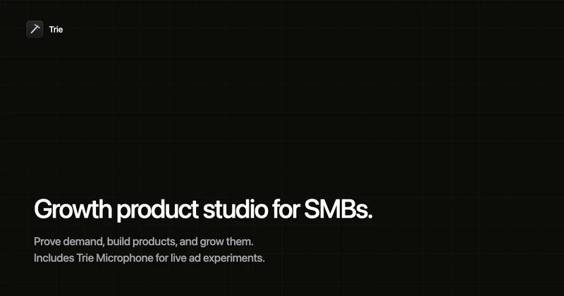 Trie | Growth product studio for SMBs cover