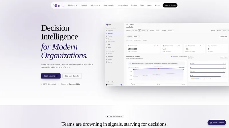 mia, turn fragmented signals into better decisions cover