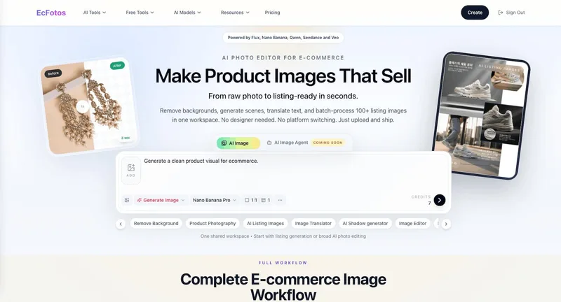 AI Photo Editor for E-commerce | ECFotos cover