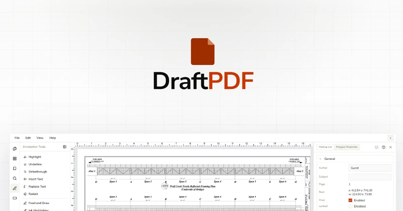 Free Browser-Based PDF Editor — DraftPDF cover