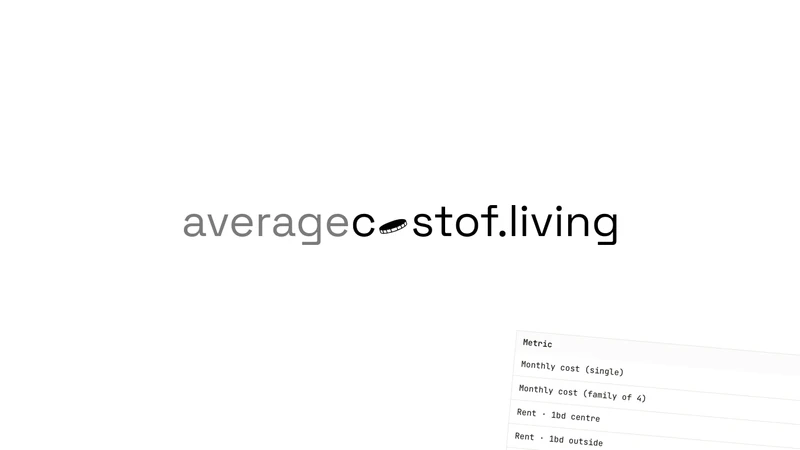 Average Cost of Living cover
