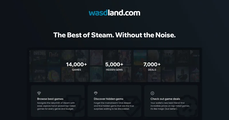 Discover Top-Rated Steam Games · wasdland.com cover