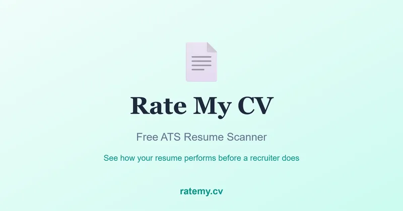 Rate My CV cover