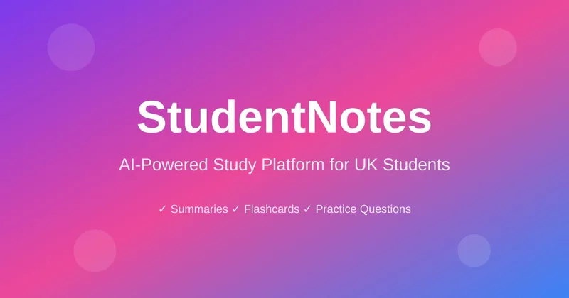 StudentNotes.co.uk cover