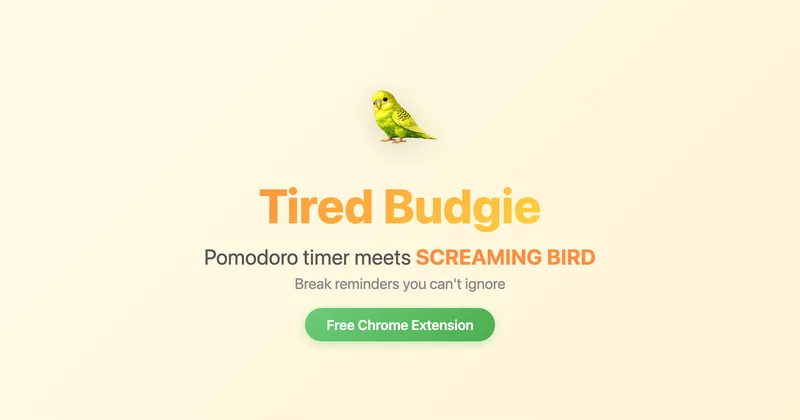 Tired Budgie cover