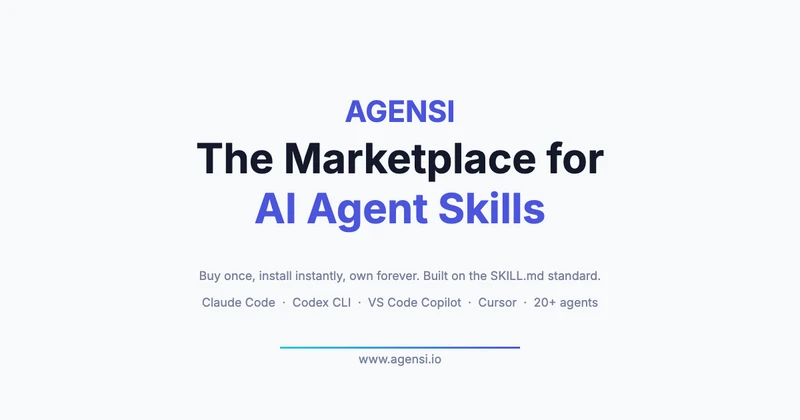 AI Agent Skill Marketplace | Agensi cover