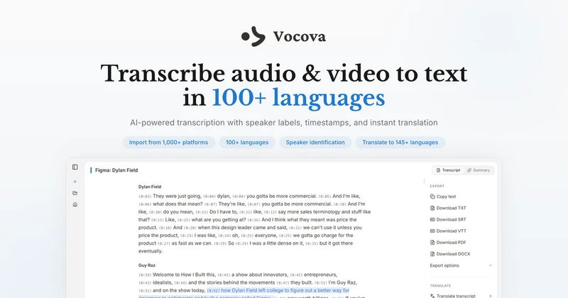 Transcribe Audio & Video to Text in 100+ Languages cover