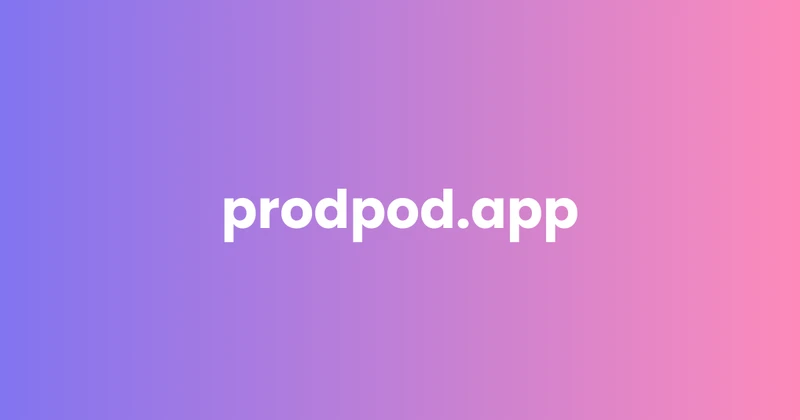 Prodpod cover