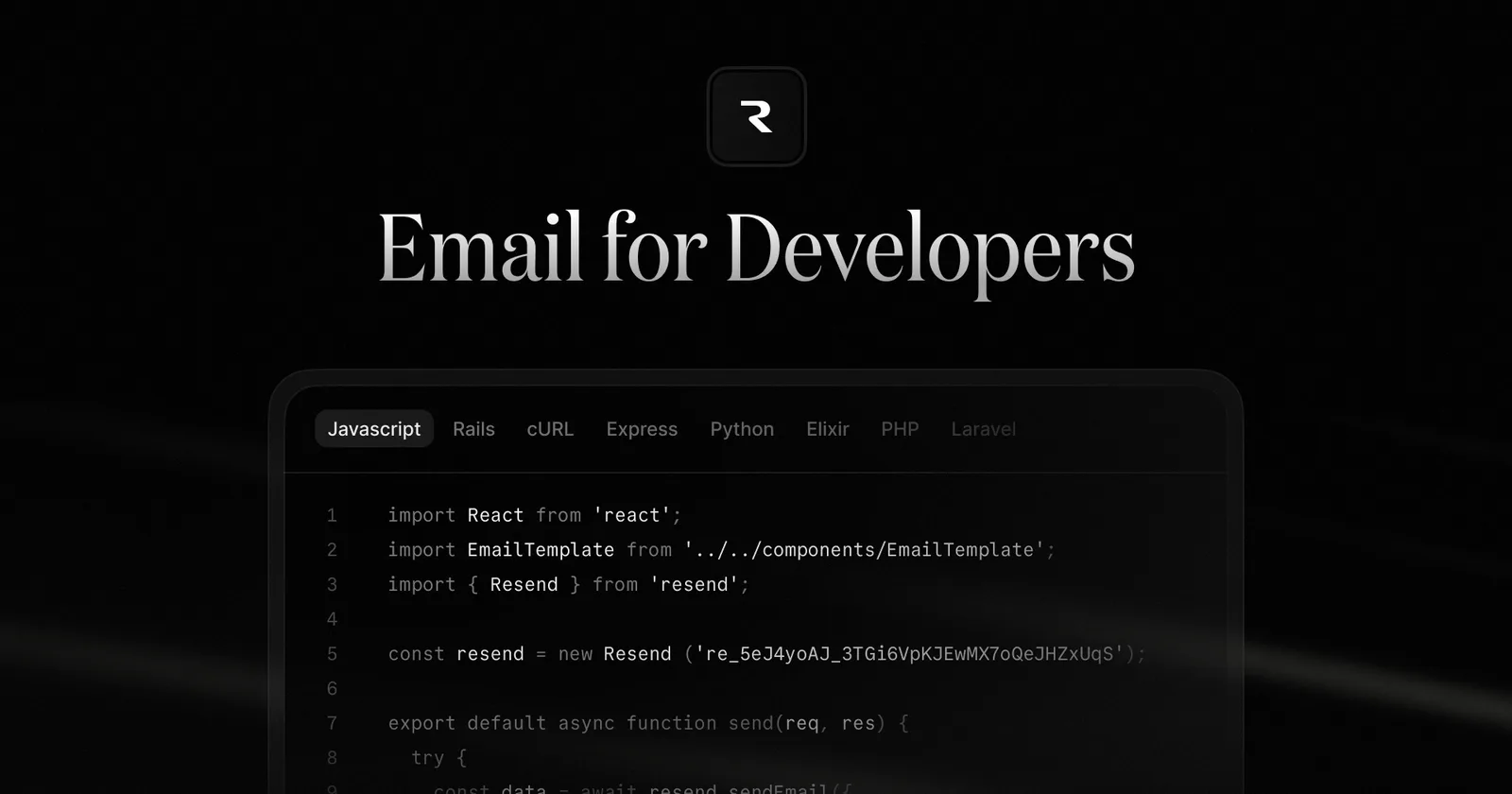 Resend · Email for developers cover