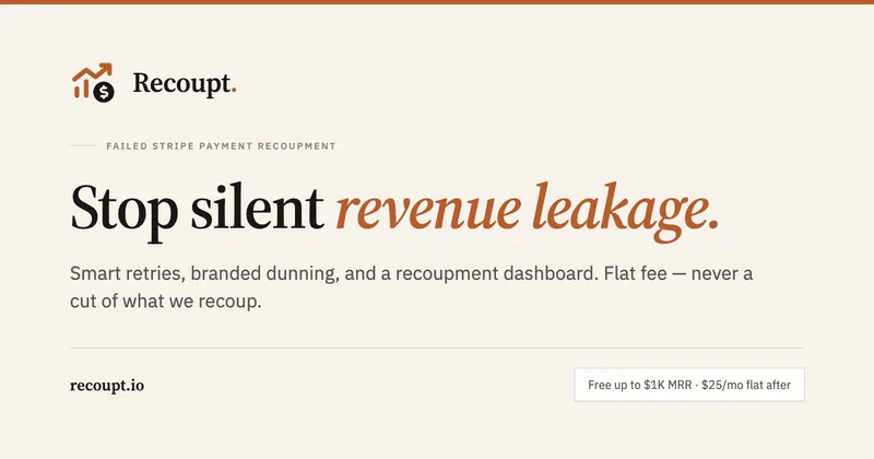 Recoupt — Stop Silent Revenue Leakage cover