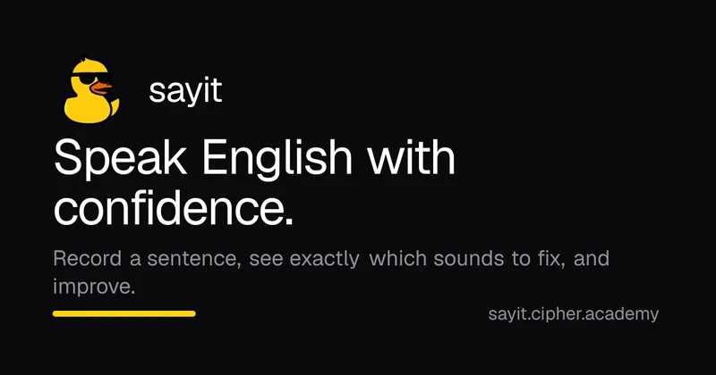 sayit: speak English with confidence cover