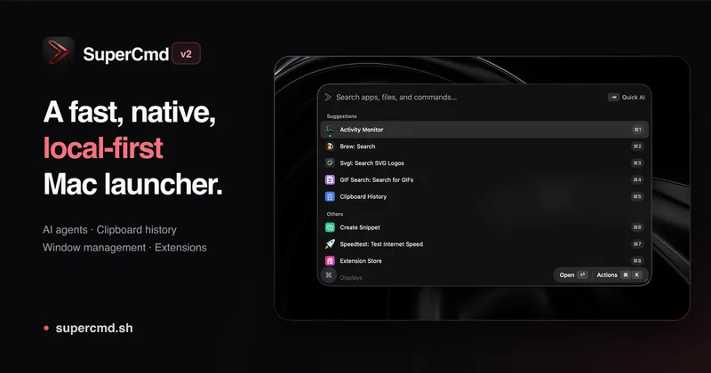 SuperCmd | macOS Launcher cover
