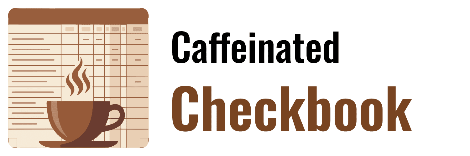 Caffeinated Checkbook cover