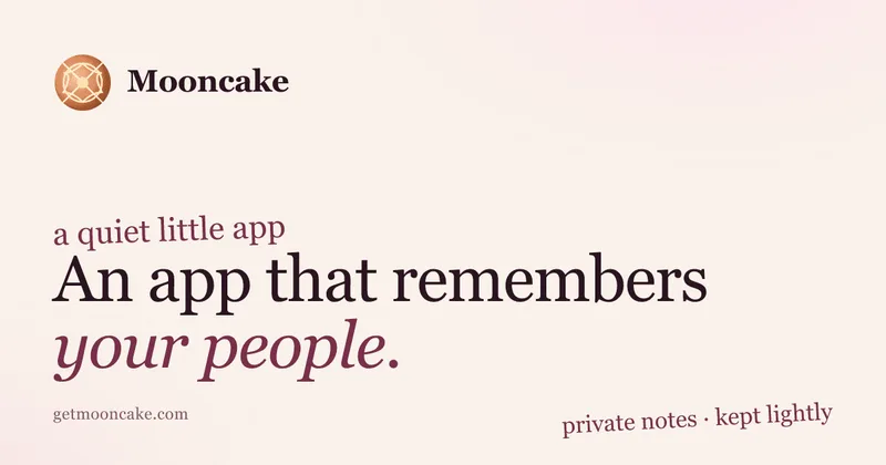 Mooncake — Remember your people cover
