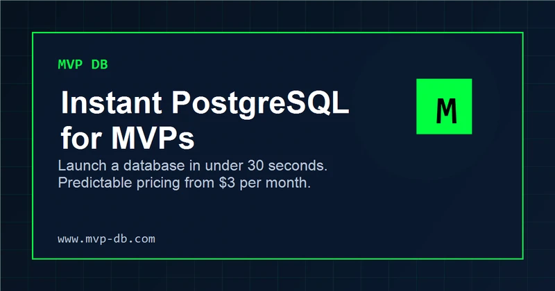 MVP-DB — Managed Postgres for Small Apps cover
