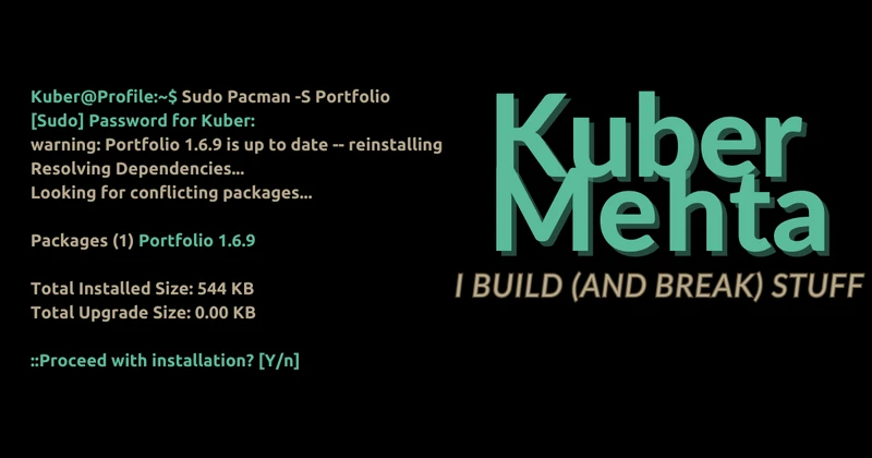 Kuber Mehta Portfolio cover