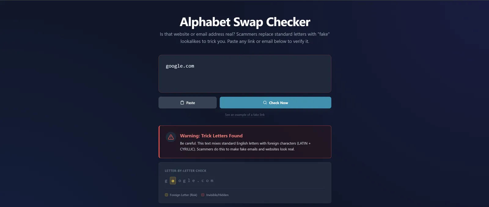 Lookalike Link Checker cover