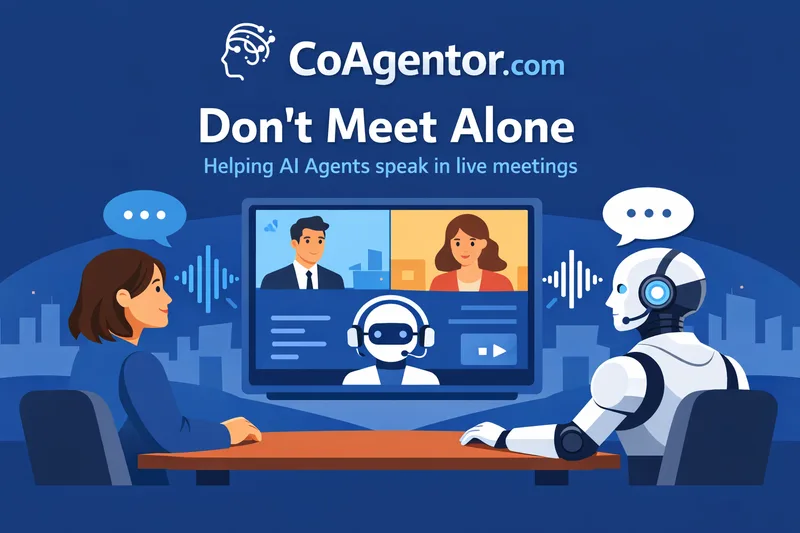 CoAgentor — Don't Meet Alone cover