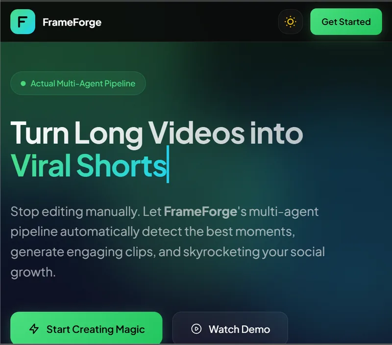 FrameForge - AI Video Trailer Generator cover