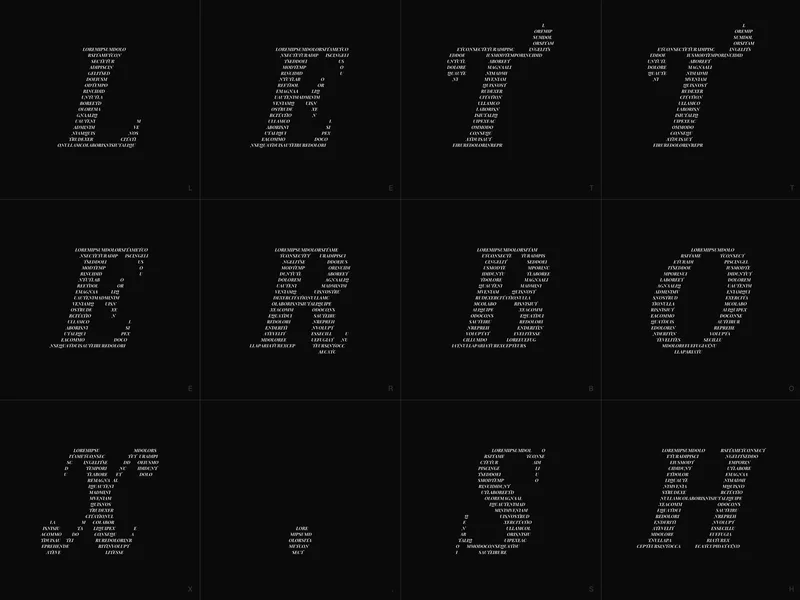 Letterbox — Letters made of letters cover